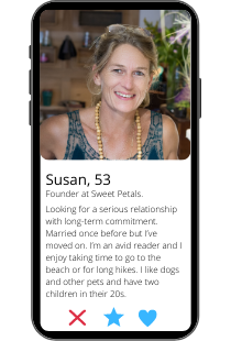 Dating-Profil Beispiel von Ranald auf einem Smartphone